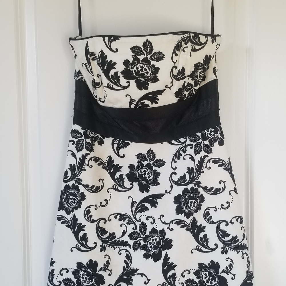 Strapless White House Black Market Dress